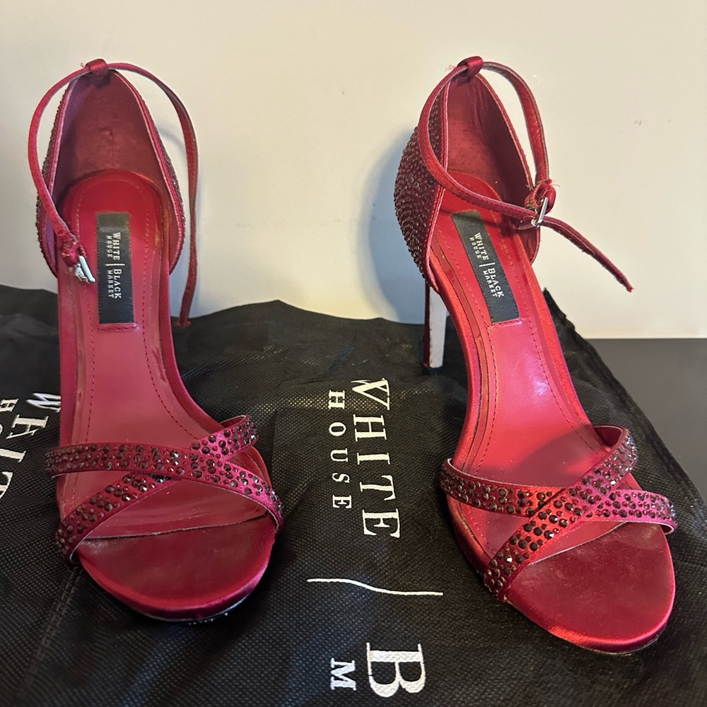 White House Black Market Red Women's Heels